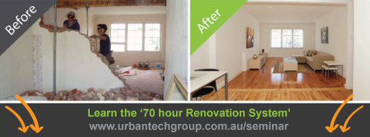Learn how to renovate property in 70 hours or less...